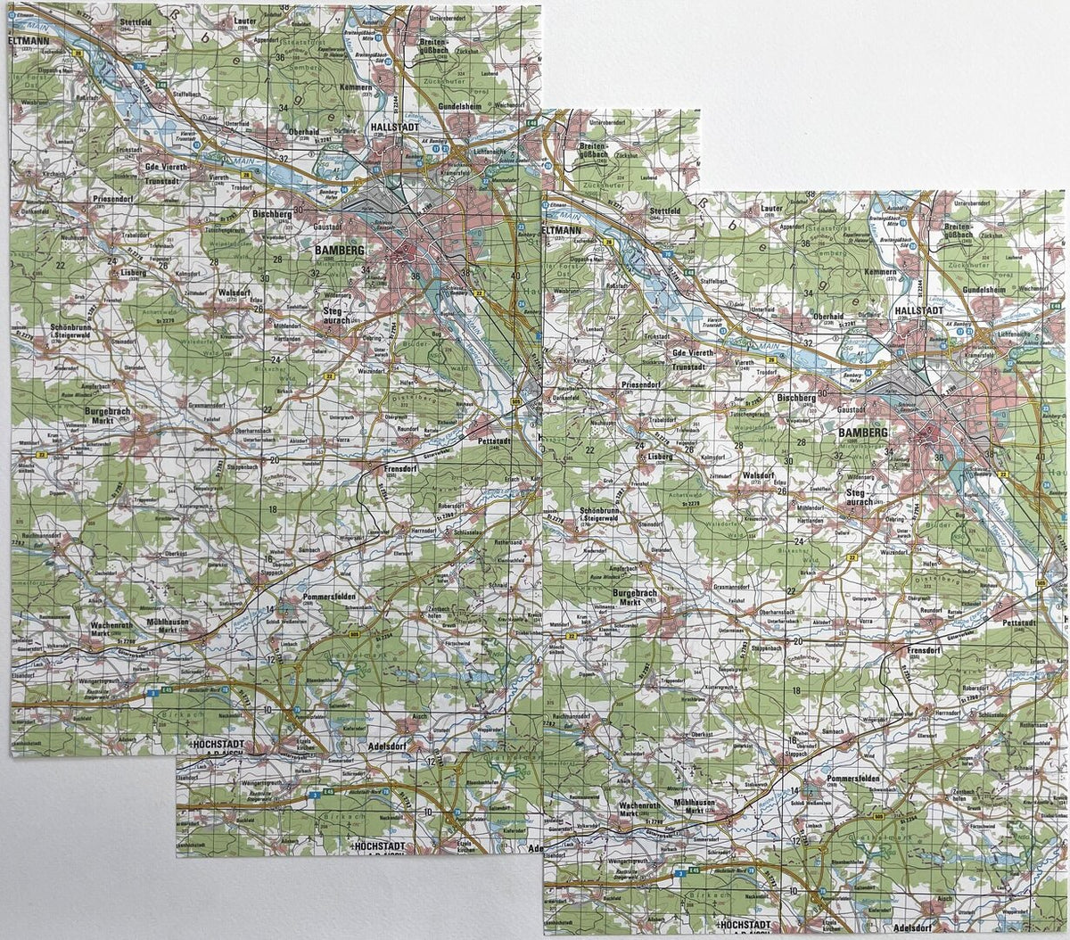 A4 Landkartenpapier Sondermotiv Bamberg – 250 Blatt