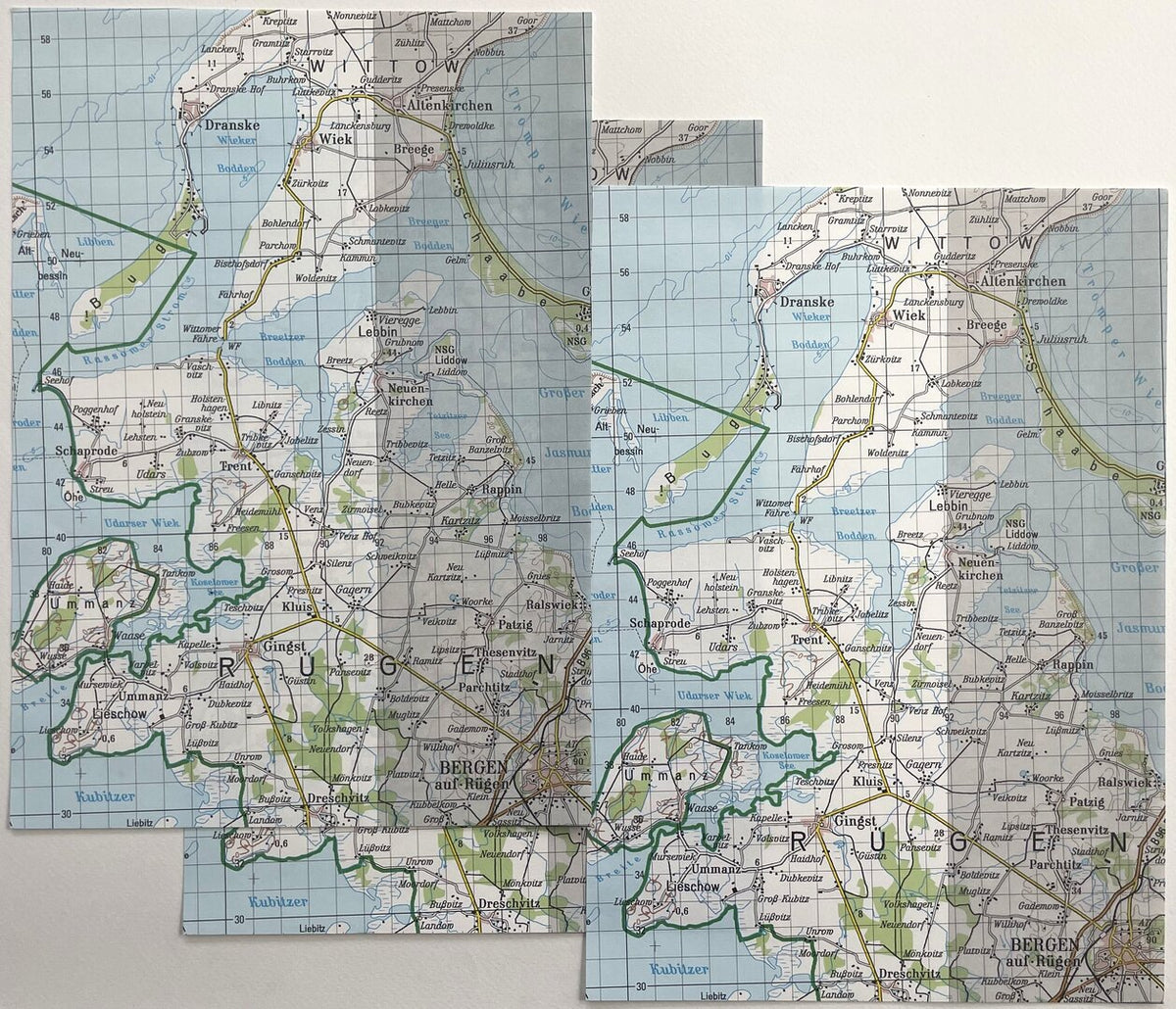 A4 Landkartenpapier Sondermotiv Rügen/Ostsee – 250 Blatt