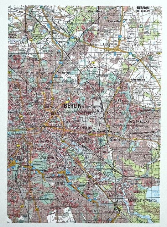 A4 Landkartenpapier Sondermotiv Berlin-Köpenick – 20 Blatt