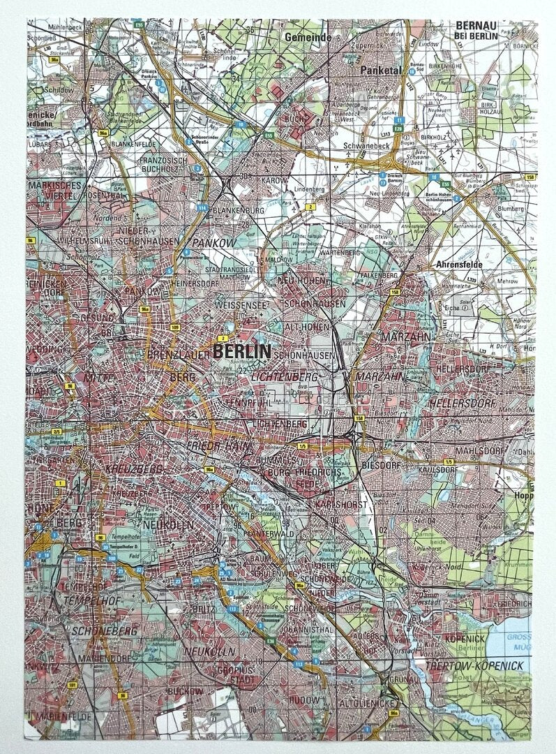 A4 Landkartenpapier Sondermotiv Berlin-Köpenick – 250 Blatt