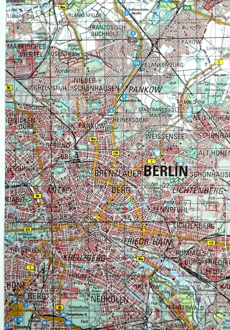 A4 Landkartenpapier Sondermotiv Berlin-Köpenick – 250 Blatt