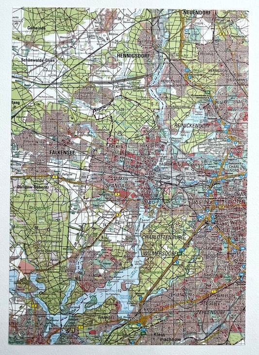 A4 Landkartenpapier Sondermotiv Berlin-Charlottenburg – 20 Blatt