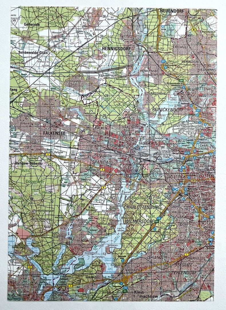A4 Landkartenpapier Sondermotiv Berlin-Charlottenburg – 250 Blatt