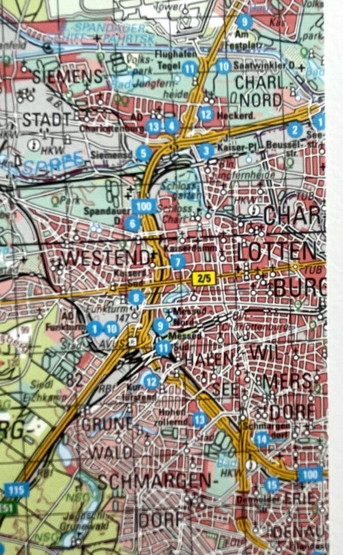 A4 Landkartenpapier Sondermotiv Berlin-Charlottenburg – 20 Blatt