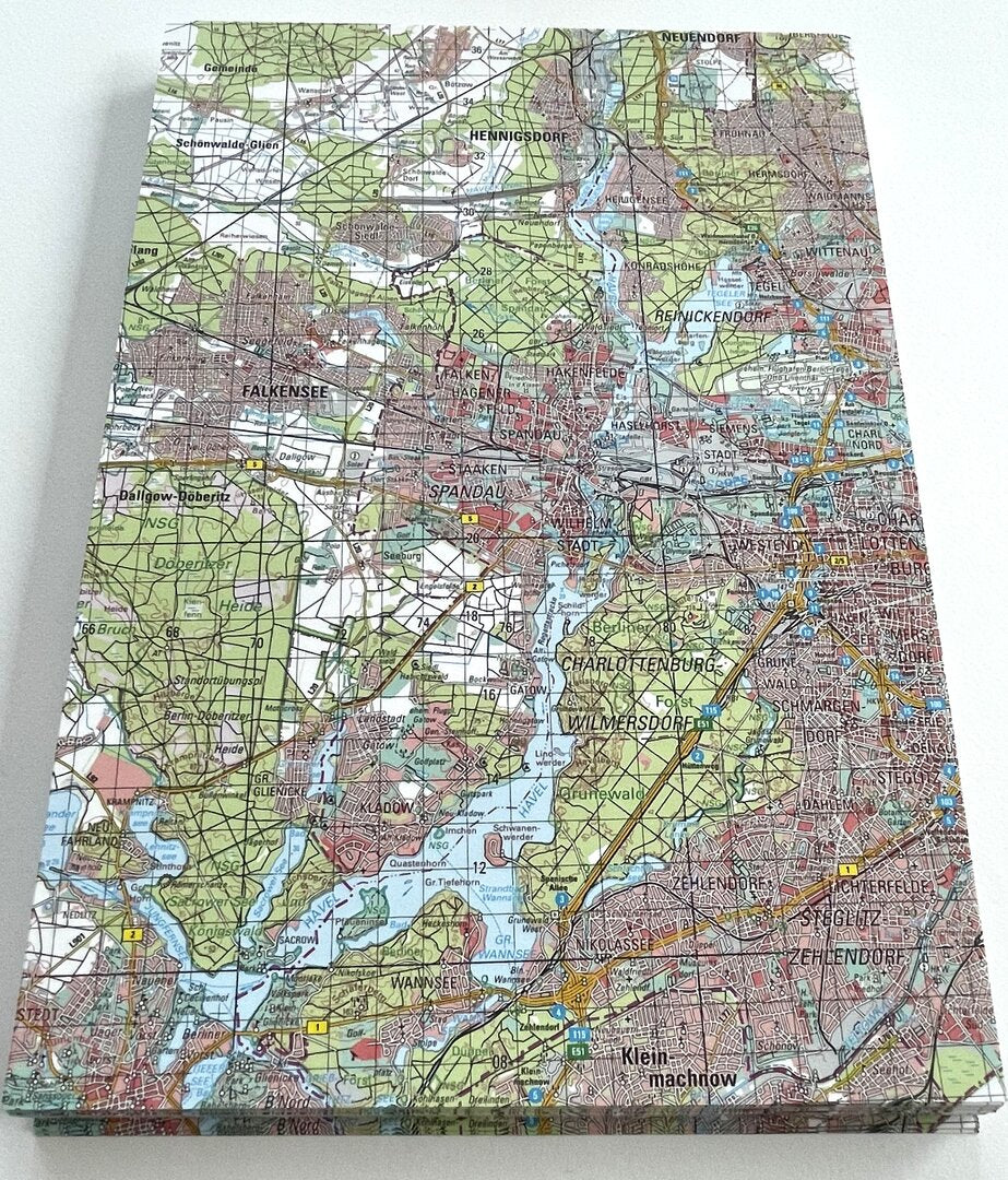 A4 Landkartenpapier Sondermotiv Berlin-Charlottenburg – 20 Blatt