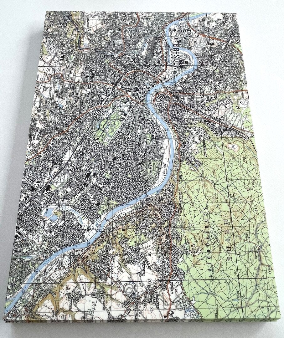 A4 Landkartenpapier Sondermotiv Dresden/Elbe – 250 Blatt