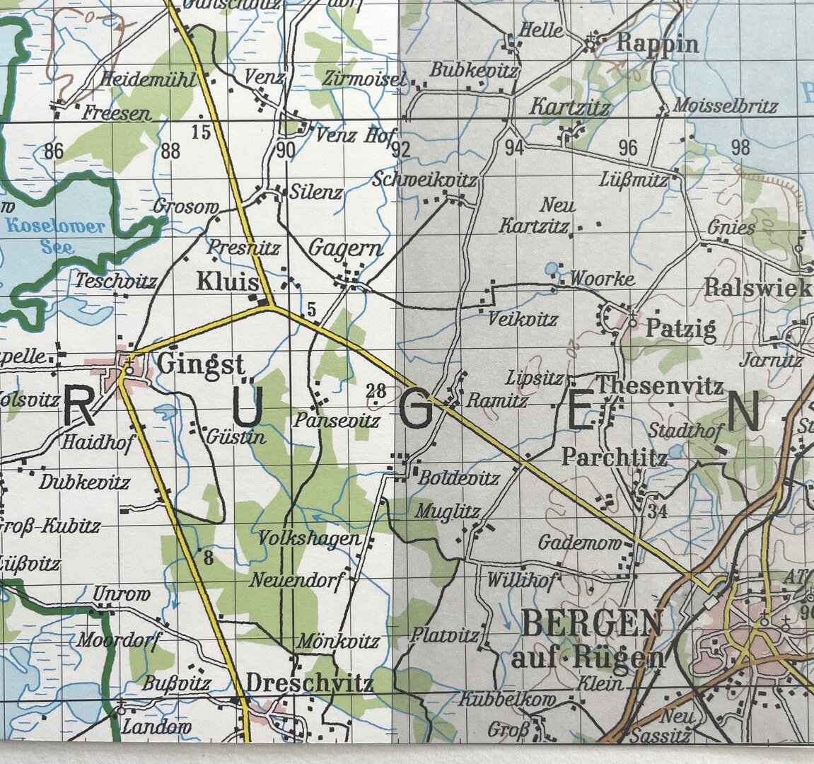 A4 Landkartenpapier Sondermotiv Rügen/Ostsee – 250 Blatt